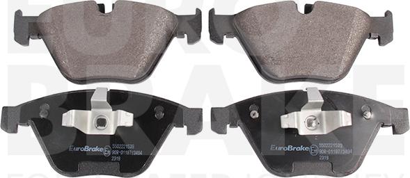 Eurobrake 5502221539 - Тормозные колодки, дисковые, комплект autosila-amz.com