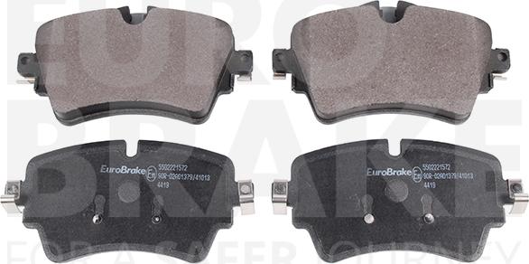 Eurobrake 5502221572 - Тормозные колодки, дисковые, комплект autosila-amz.com