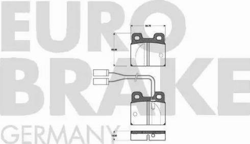 Eurobrake 5502221006 - Тормозные колодки, дисковые, комплект autosila-amz.com