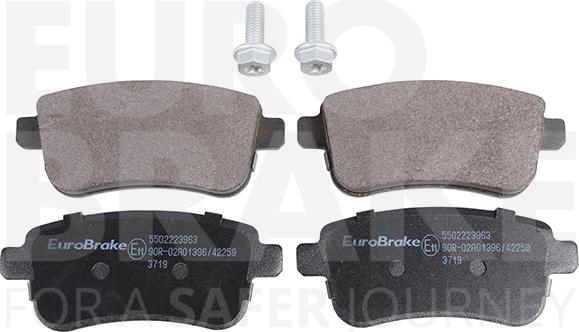 Eurobrake 5502223963 - Тормозные колодки, дисковые, комплект autosila-amz.com