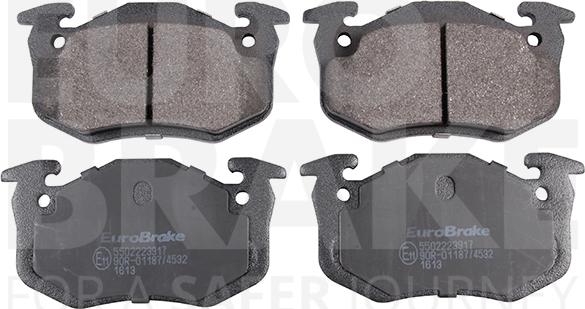 Eurobrake 5502223917 - Тормозные колодки, дисковые, комплект autosila-amz.com