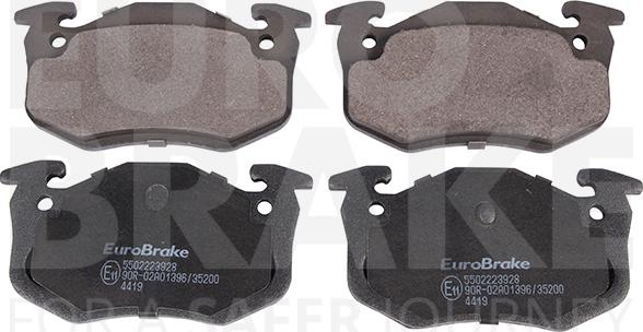 Eurobrake 5502223928 - Тормозные колодки, дисковые, комплект autosila-amz.com