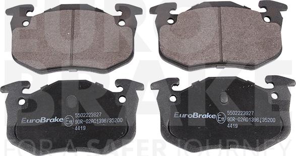 Eurobrake 5502223927 - Тормозные колодки, дисковые, комплект autosila-amz.com