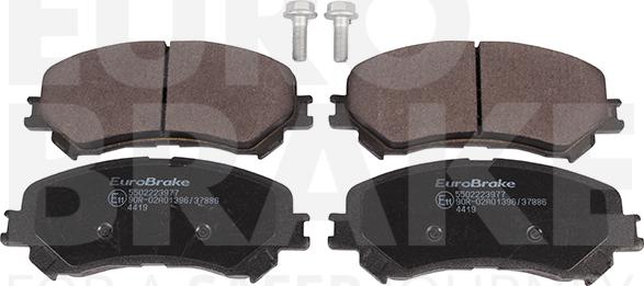 Eurobrake 5502223977 - Тормозные колодки, дисковые, комплект autosila-amz.com