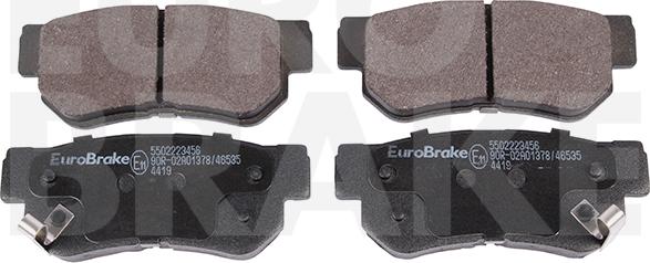 Eurobrake 5502223456 - Тормозные колодки, дисковые, комплект autosila-amz.com