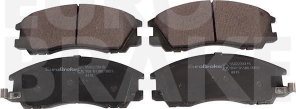 Eurobrake 5502223416 - Тормозные колодки, дисковые, комплект autosila-amz.com