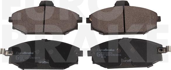 Eurobrake 5502223410 - Тормозные колодки, дисковые, комплект autosila-amz.com