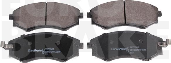 Eurobrake 5502223418 - Тормозные колодки, дисковые, комплект autosila-amz.com