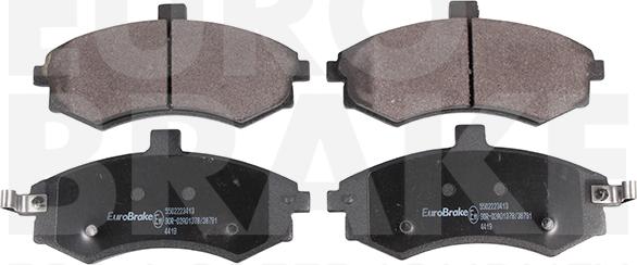 Eurobrake 5502223413 - Тормозные колодки, дисковые, комплект autosila-amz.com