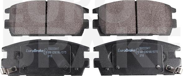 Eurobrake 5502223417 - Тормозные колодки, дисковые, комплект autosila-amz.com