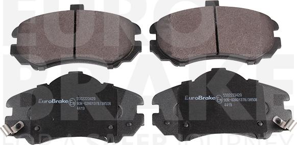 Eurobrake 5502223429 - Тормозные колодки, дисковые, комплект autosila-amz.com