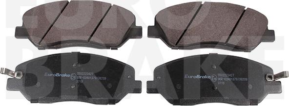 Eurobrake 5502223427 - Тормозные колодки, дисковые, комплект autosila-amz.com