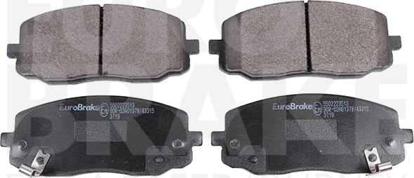 Eurobrake 5502223513 - Тормозные колодки, дисковые, комплект autosila-amz.com