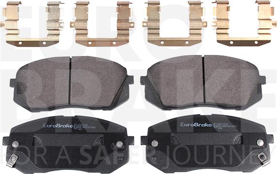 Eurobrake 5502223535 - Тормозные колодки, дисковые, комплект autosila-amz.com