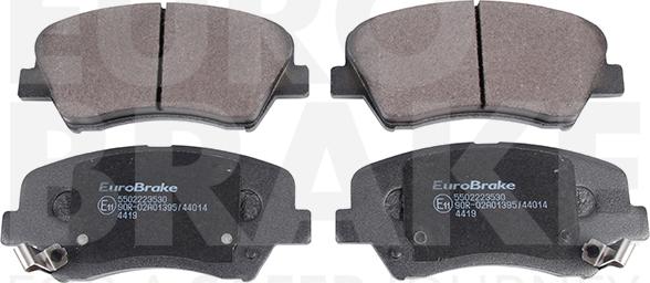 Eurobrake 5502223530 - Тормозные колодки, дисковые, комплект autosila-amz.com