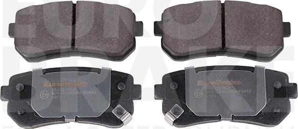 Eurobrake 5502223521 - Тормозные колодки, дисковые, комплект autosila-amz.com