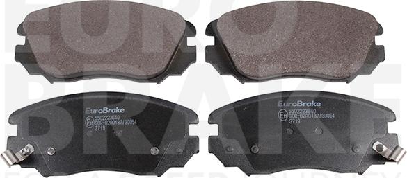 Eurobrake 5502223640 - Тормозные колодки, дисковые, комплект autosila-amz.com