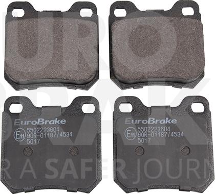 Eurobrake 5502223604 - Тормозные колодки, дисковые, комплект autosila-amz.com