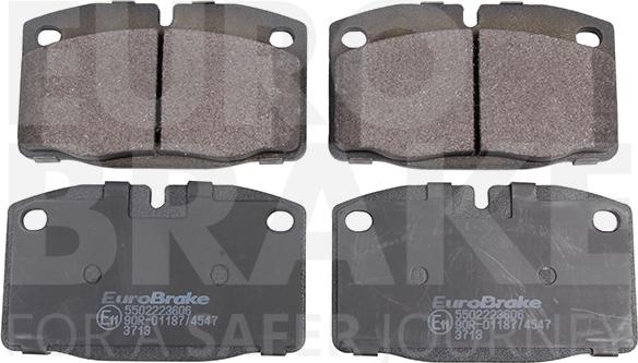 Eurobrake 5502223606 - Тормозные колодки, дисковые, комплект autosila-amz.com