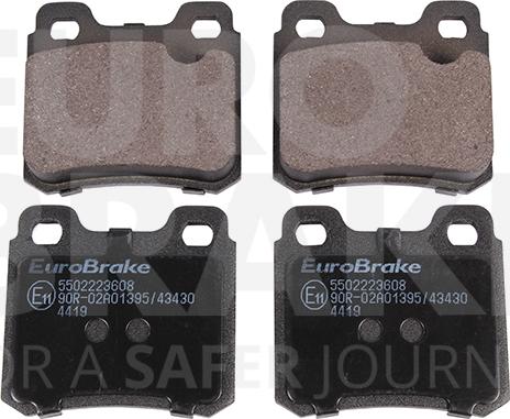 Eurobrake 5502223608 - Тормозные колодки, дисковые, комплект autosila-amz.com