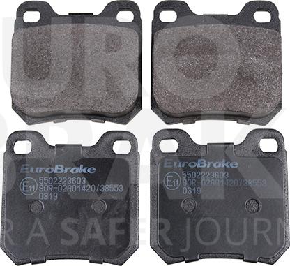 Eurobrake 5502223603 - Тормозные колодки, дисковые, комплект autosila-amz.com
