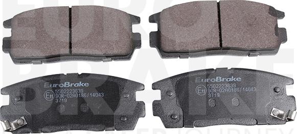 Eurobrake 5502223639 - Тормозные колодки, дисковые, комплект autosila-amz.com