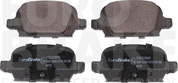 Eurobrake 5502223630 - Тормозные колодки, дисковые, комплект autosila-amz.com