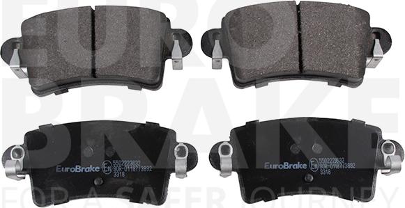 Eurobrake 5502223632 - Тормозные колодки, дисковые, комплект autosila-amz.com