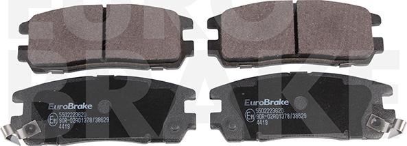 Eurobrake 5502223620 - Тормозные колодки, дисковые, комплект autosila-amz.com