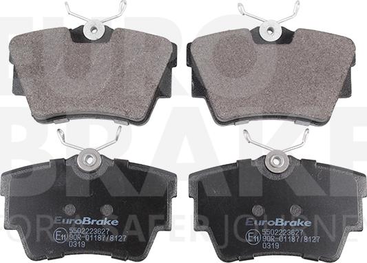 Eurobrake 5502223627 - Тормозные колодки, дисковые, комплект autosila-amz.com