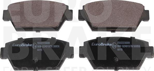 Eurobrake 5502223009 - Тормозные колодки, дисковые, комплект autosila-amz.com