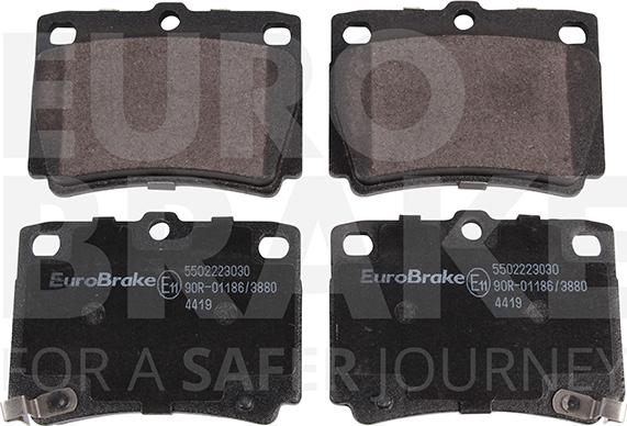 Eurobrake 5502223030 - Тормозные колодки, дисковые, комплект autosila-amz.com