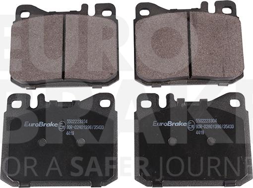 Eurobrake 5502223304 - Тормозные колодки, дисковые, комплект autosila-amz.com