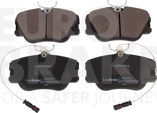 Eurobrake 5502223318 - Тормозные колодки, дисковые, комплект autosila-amz.com