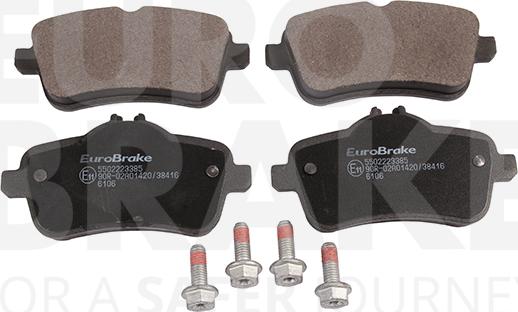 Eurobrake 5502223385 - Тормозные колодки, дисковые, комплект autosila-amz.com