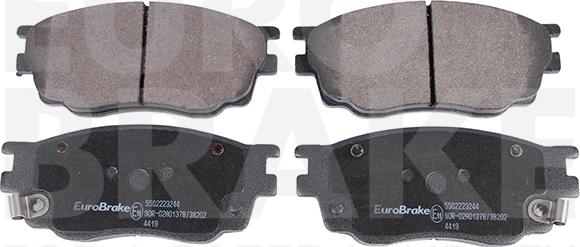 Eurobrake 5502223244 - Тормозные колодки, дисковые, комплект autosila-amz.com