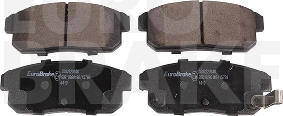 Eurobrake 5502223248 - Тормозные колодки, дисковые, комплект autosila-amz.com