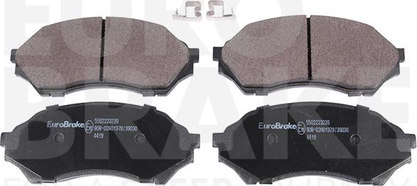 Eurobrake 5502223239 - Тормозные колодки, дисковые, комплект autosila-amz.com