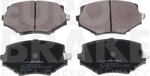Eurobrake 5502223234 - Тормозные колодки, дисковые, комплект autosila-amz.com