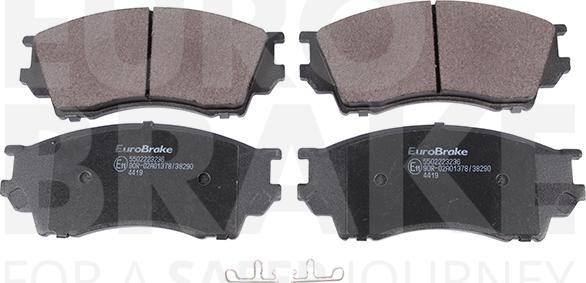 Eurobrake 5502223236 - Тормозные колодки, дисковые, комплект autosila-amz.com