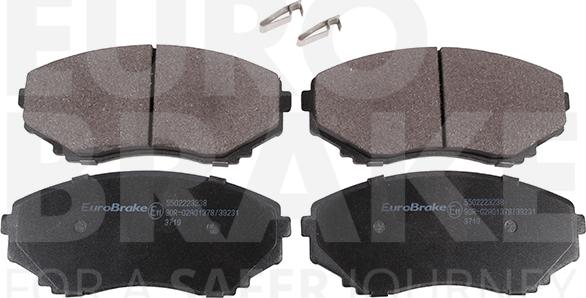 Eurobrake 5502223238 - Тормозные колодки, дисковые, комплект autosila-amz.com