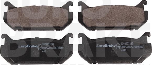 Eurobrake 5502223233 - Тормозные колодки, дисковые, комплект autosila-amz.com