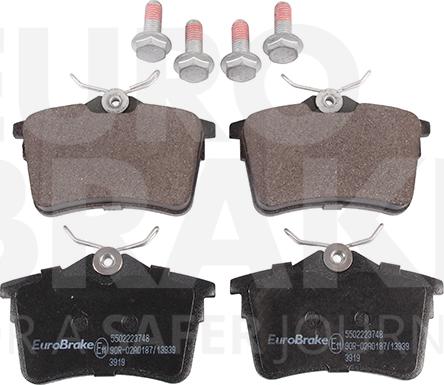 Eurobrake 5502223748 - Тормозные колодки, дисковые, комплект autosila-amz.com