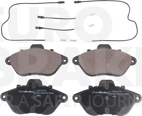 Eurobrake 5502223718 - Тормозные колодки, дисковые, комплект autosila-amz.com