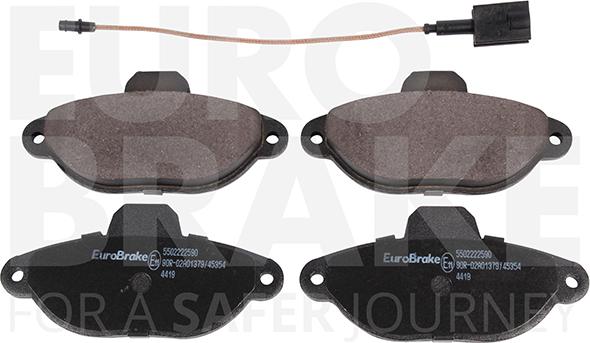 Eurobrake 5502222590 - Тормозные колодки, дисковые, комплект autosila-amz.com