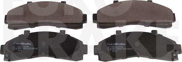 Eurobrake 5502222546 - Тормозные колодки, дисковые, комплект autosila-amz.com