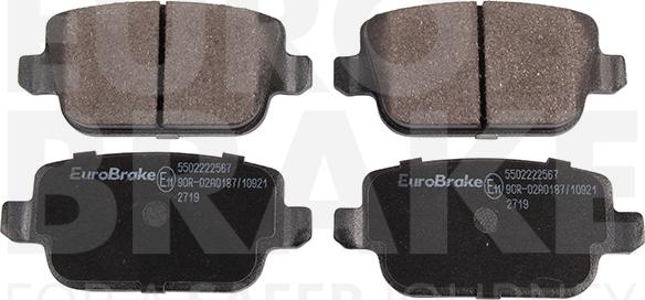 Eurobrake 5502222567 - Тормозные колодки, дисковые, комплект autosila-amz.com