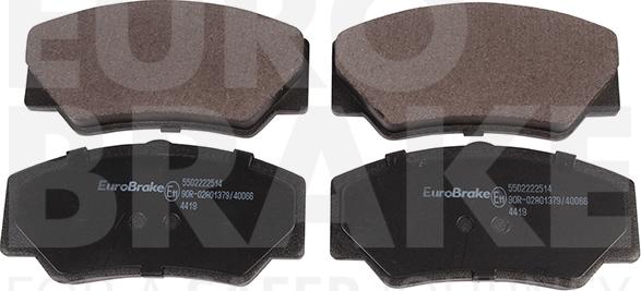 Eurobrake 5502222514 - Тормозные колодки, дисковые, комплект autosila-amz.com