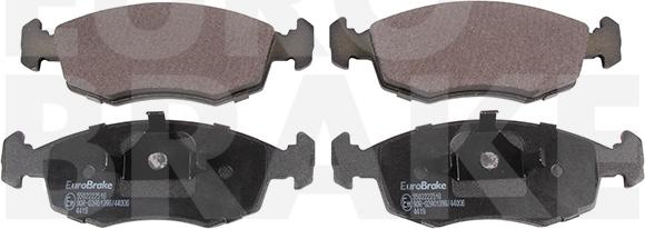 Eurobrake 5502222516 - Тормозные колодки, дисковые, комплект autosila-amz.com