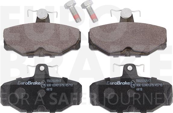 Eurobrake 5502222517 - Тормозные колодки, дисковые, комплект autosila-amz.com